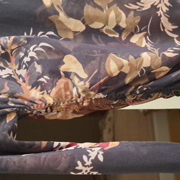 Etro Floral Nylon Stretch Turtleneck Made in Italy European sz48 US M - Picture 6 of 10